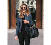 Vintage Women PU Leather Bomber Jacket Fashion Casual Autumn Winter Zipper Windbreaker Streetwear Female Blazer Y2K Clothes New