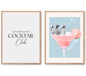 Set de 2 cuadros calidad premium con marco de madera - 30x40 cm o 50x70 cm - POSTER LAB