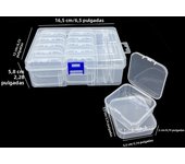 14-cell plastic storage box hand drill beaded accessories accessories box cover transparent PP box ins advanced large capacity