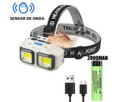 Powerful LED Induction Headlamp 4 Lighting Modes Type-C Charge Head Flashlight Outdoor Waterproof Camping Fishing Headlight