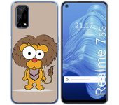 Tumundosmartphone Funda Gel Tpu para Realme 7 5G diseño Leon Dibujos