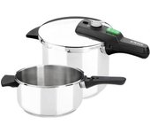 Olla a Presión Rápida Monix Quick M560005/ Ø22cm/ 4+6L/ Acero Inoxidable