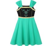 Summer Casual Girls Princess Mermaid Jasmine Elsa Anna Dress for Kids Cotton Clothes Isabella Mirabel Rapunzel Clothing