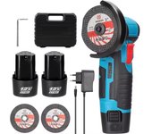 Mini Amoladora Angular 12V Linea Hd | 2 Baterías, 2 discos, cargador y estuche. Mini Radial.