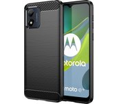 Rubber Carbon Fiber Soft TPU Silicone Back Cover For Motorola Moto E13 E22 E22i E32 E32S E20 E30 E40 Phone Case