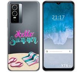 Funda Silicona Transparente para Vivo Y76 5G diseño Summer Dibujos