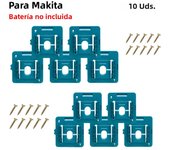 5 Pack Machine Holder Battery Storage Rack for Dewalt/Makita/Milwaukee 14.4V 18V Li-ion Battery Wall Mount Tool Bracket Fixing
