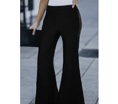 New autumn 2024 plus size women's British elegant and gentle street style hot pleated design flared pants.