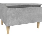 vidaXL Mesa auxiliar de madera contrachapada 50x46x35 cm Blanco, Negro, Blanco brillante Mesa de sofá Mesa de Entrada para Salón Consola de Entrada Mueble Recibidor Mesita Mesa auxiliar Salon