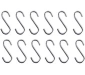 50 ganchos de acero inoxidable en forma de S, resistentes y de primera calidad, para colgar utensilios de cocina, ollas, ropa, bolsos y toallas.