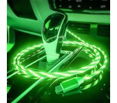 Streamer Charger Cable LED Light Up Lightning TypeC Cable USB Fast Charger Cord  for iPhone 14 13 12 11 Pro Max X XS iPad 9 mini