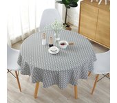 Round Tablecloth Washable Table Cloth Decorative Table Cover Indoor and Outdoor Holiday Home Christmas Party Picnic Dining Room