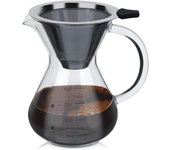 Cafetera de vertido, filtro de café manual, taza para cafetera de vertido de 400 ml, filtro de acero inoxidable 304