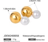 Anillos abiertos con lazo de acero inoxidable para mujer, joyería elegante de perlas de imitación, bonitos anillos de boda para fiesta, regalo para niñas