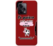 Funda Silicona Líquida Roja para Xiaomi Redmi Note 12 Pro 5G diseño Vaca Dibujos