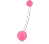14G Pregnancy Clear Belly Button Rings Flexible Bioplast Sport Maternity Belly Navel Retainer Industrial Earring Body Piercing