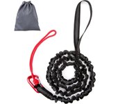 Cuerda de remolque para bicicleta para niños, cuerda de tracción para bicicleta de 1,7 ma 3 m, carga de 200 kg con bolsa de almacenamiento negra