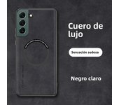 Suede Leather For Magsafe Magnetic Wireless Charge Case For Samsung Galaxy S23 S22 S21 Ultra Plus S21FE Note 20 Ultra Cover