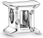 Pandora Momentos de las mujeres de Plata esterlina Sparkling Gemini Zodiac Charm, Viene con El embalaje de Caja de Giunte original.