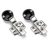 2Pcs Opening 26mm  Glass Door Hinge For Cabinet Door Display Wine Cabinet Door Damping Hinge Ordinary Hinge