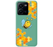 Funda Silicona Líquida Verde para Vivo Y35 / Y22s diseño Abeja Dibujos