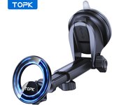 TOPK for MagSafe Car Phone holder Magnetic Car Phone Mount for Car Retractable Arm Dashboard Windshield for Magsafe & All Phone