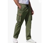 Men's loose straight leg workwear pants, men's spring and autumn American style pants, draped wide leg pants, men's