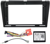 Car Radio Stereo Fascia for Mazda 3 2004 2005 2006 2007 2008 2009 Multimedia Dashboard Panel Frame Kit Power Cord Canbus Cable