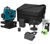 Nivel láser 4D de 16 líneas con batería * y ángulo de rotación de 2,360 ° para proyectos de nivelación pesados, montaje de armarios, montaje de rieles de sillas o paneles de pared