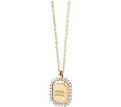 Collar Mujer Pdpaola Plata Ley Baño Oro 18K Circonitas Blancas Acuario