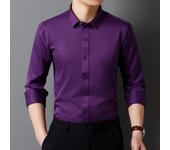 Men's Long Sleeved Shirt Classic Solid Color Soft Comfortable Fit Business Formal Social Without Pockets Red Black white 4XL 5XL