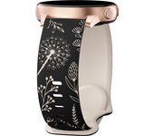 20mm Engraved Silicone band For Samsung Galaxy 7 6 5 40mm 44mm FE 6Classic 43mm 47mm Women Watch Band For HuaweiGT3 2 42mm strap