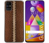 Tumundosmartphone Funda Gel Tpu para Samsung Galaxy M31s diseño Cuero 01 Dibujos