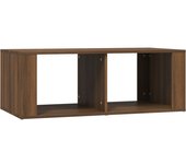 vidaXL Mesa de centro madera contrachapada 100x50x36 cm Blanco, Negro, Blanco brillante Mesita de Salón o Comedor o Auxiliar Mesa de Café Meuble Salón