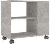 vidaXL Mesa auxiliar de madera de ingeniería 70x35x55 cm Blanco, Negro, Gris Mesa de sofá Mesa de Entrada para Salón Consola de Entrada Mueble Recibidor Mesita Mesa auxiliar Salon