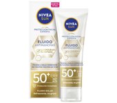Nivea Sun Primer Sérum UV Diario 2en1, sérum facial con protección solar SPF 50+, protector solar facial que protege y suaviza la piel, con Ácido Hialurónico y Licocalcón A, 1 x 30 ml