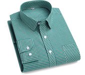 Pure 100% Cotton Plaid Shirts For Men's Long Sleeve High Grade Business Casual Checked Shirt Men Comfortable Office Formal Work