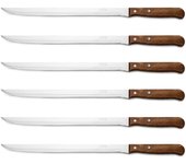 ARCOS Latina - Cuchillo Jamonero Flexible (250 mm) - 101300 - Hoja de Acero Inoxidable Nitrum® - Mango de Madera Comprimido - PACK 6