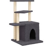 Rascador para Gatos con postes de ISAL gris Obscura 83,5 cm