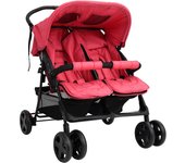 vidaXL Carrito para gemelos de acero rojo