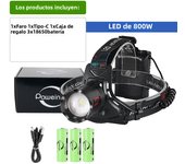 400000LM Powerful LED Headlamp 800W Long Range Headlight Flashlight 18650  Rechargeable High Power Fishing Head Lamp Light