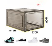 Acrylic transparent shoe box, size 48, large, thick, anti oxidation, front opening, side opening, magnetic shoe box