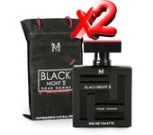 2 UNIDADES Black Night II Eau de Toilette para hombre 100ml Montage Brands Fragancia inspirada en otros perfumes Perfume masculino