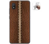 Tumundosmartphone Funda Gel Tpu para Alcatel 1B 2020 diseño Cuero 01 Dibujos