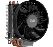 Mars Gaming MCPUBK, Disipador CPU, 4 Heatpipes 160W TDP, Ultra-silencioso PWM 110mm, Multisocket Universal con Soporte 1700, Disipador Compacto Negro