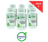 Fito Herb Cápsulas Ginkgo Biloba Ecopack 6 - Mejora la Circulación - Salud Cerebral