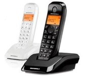 Telefono DECT Motorola S1202 Duo Negro-Blanco