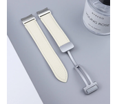 No Gaps Leather Band for Samsuang Galaxy Watch 6 5 4 /5pro 40 44mm Magnetic Buckle Strap for Galaxy Watch 6 4 Classic 43mm 47mm