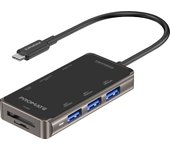 Promate Primehub-Mini Hub USB100W HDMI/RJ-45/USB 3.0/SD