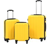 Juego de Maletas rígidos con Ruedas Trolley Amarillo ABS